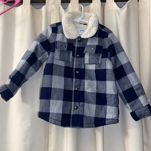 NWT Sherpa lined plaid flannel jacket with snaps
